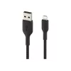 Καλώδιο πλεκτό USB-Lightning 15cm μαύρο