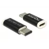 Delock - Προσαρμογέας USB - 24 Pin USB-C (Α) σε Micro-USB Type B (Θ) - USB 3.1 - Μαύρο (65678)