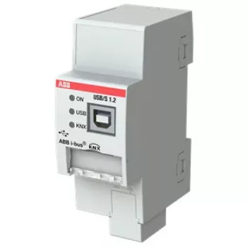 Προσαρμογέας διασύνδεσης ABB USB/S1.2 με σειριακή και USB 2.0 έξοδο, είσοδο 21–30 V, 36×64,5×90 mm, γκρι