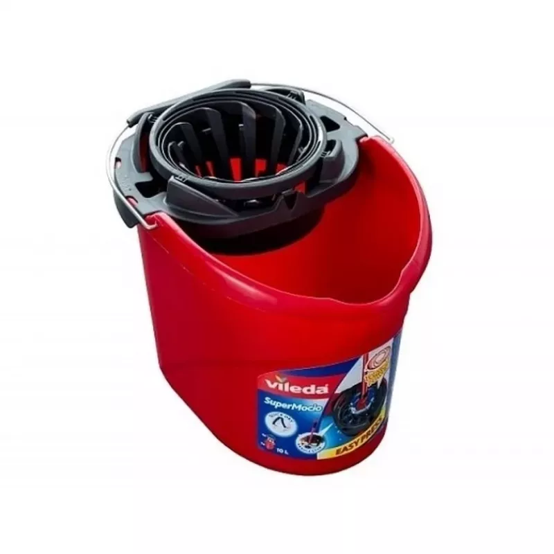 Vileda SuperMocio Torsion Power κουβάς με στίφτη, κόκκινος