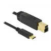 Καλώδιο USB DeLOCK 83675 USB 3.2 Gen 2 1m USB C USB B μαύρο