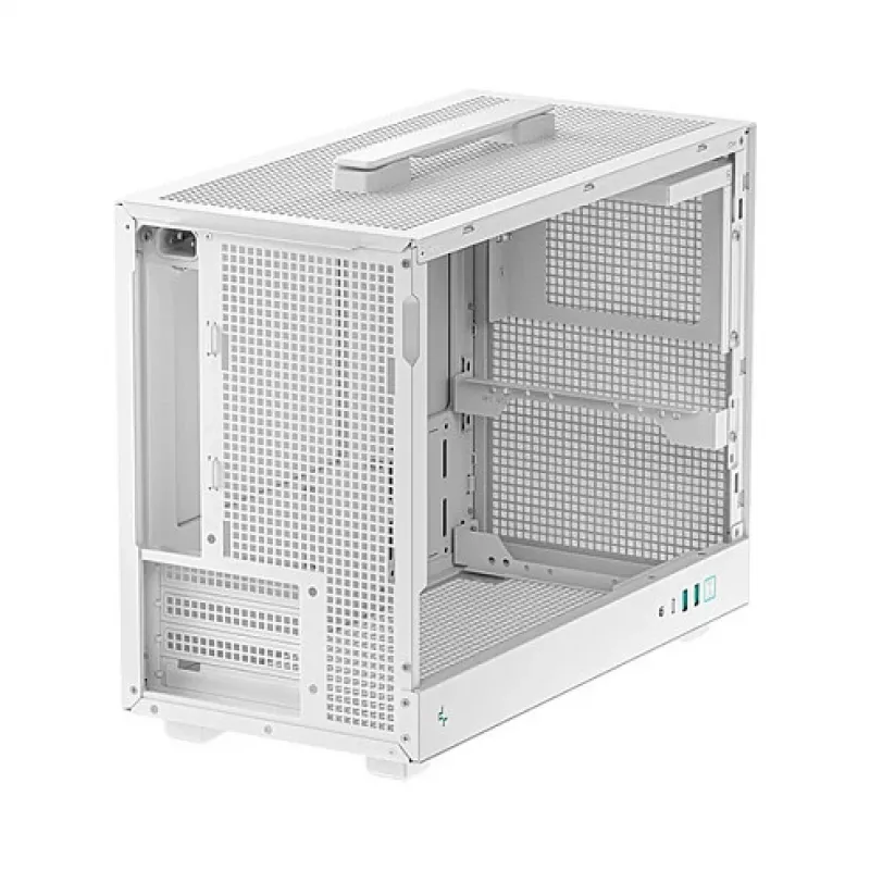 Κουτί υπολογιστή DeepCool CH160 PLUS WH Small Form Factor λευκό, microATX, tempered glass, USB-C
