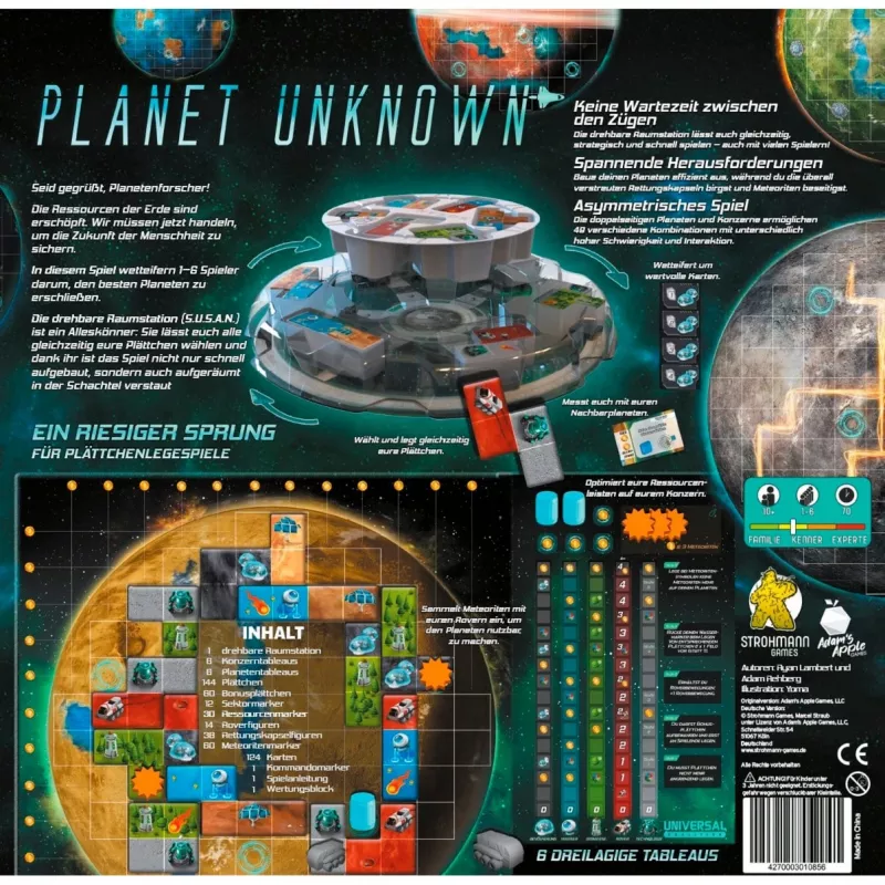 Planet Unknown, Επιτραπέζιο παιχνίδι