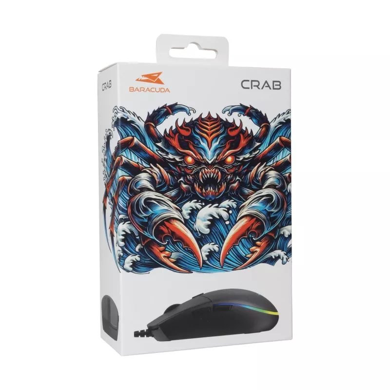 Ποντίκι Baracuda BGM-111 Crab μαύρο CRAB-B