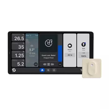 Shelly Wall Display X2 πίνακας ελέγχου, Wi-Fi, Bluetooth, ασημί + BLU H&T ιβουάρ
