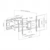 Βάση τοίχου SBOX PLB-7486 για οθόνες 43–100 kg, πλάκα 800×400 mm