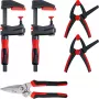 Σετ σφιγκτήρων Bessey DIY-SET1-A 5 τεμ. με 4 σφιγκτήρες και ψαλίδι λαμαρίνας