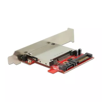 Αναγνώστης καρτών DeLOCK 91495 SATA Εσωτερικός Μαύρο Κόκκινο Ασημί