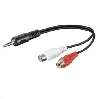 Καλώδιο ήχου Microconnect AUDALHF02 0,2 m 3,5 mm 2 x Cinch μαύρο