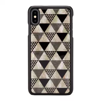 Θήκη smartphone iKins για iPhone XS Max – μαύρο σχέδιο πυραμίδας, προστατευτική σκληρή θήκη