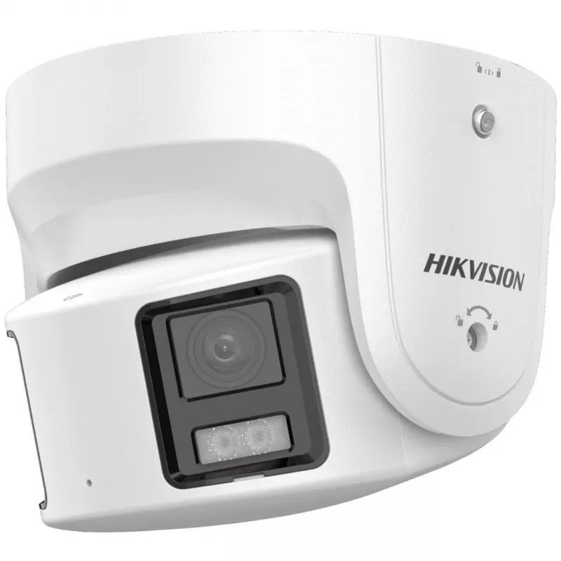 Κάμερα IP Hikvision DS-2CD2387G2P-LSU/SL (4mm)(C) ColorVu πανοραμική τύπου turret, 8 MP, 4 mm, 180°, IP67, PoE, λευκή