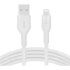 Καλώδιο Belkin Cbl Scicone USB-A LTG 2M blc Λευκό USB A USB C Lightning