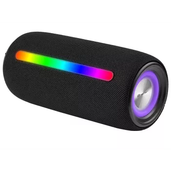 Φορητό στερεοφωνικό ηχείο TRACER Stripe μαύρο — 10 W RMS, Bluetooth/ενσύρματο, USB-A & USB-C, MicroSD, ενσωματωμένη μπαταρία (έως 5 h)