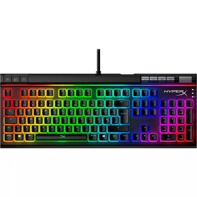 HyperX Pudding Keycaps – πλήρες σετ πλήκτρων – ABS – μαύρο (DE-Layout) – πλήκτρα πληκτρολογίου – ABS – μαύρο