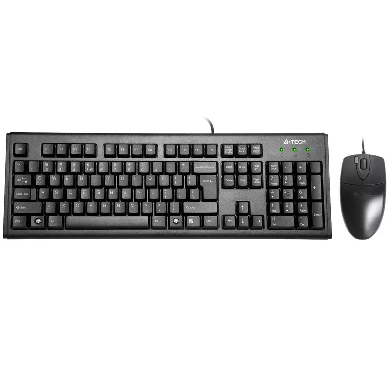 A4Tech KM-72620D - σετ πληκτρολογίου-ποντικιού - USB - US - μαύρο