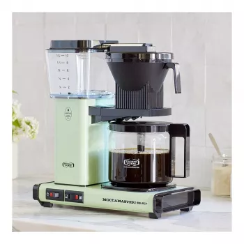 Καφετιέρα φίλτρου MOCCAMASTER KBG Select — δοχείο νερού 1,25 l, χωρητικότητα 10 φλιτζάνια, ανοξείδωτο ατσάλι, παστέλ πράσινο