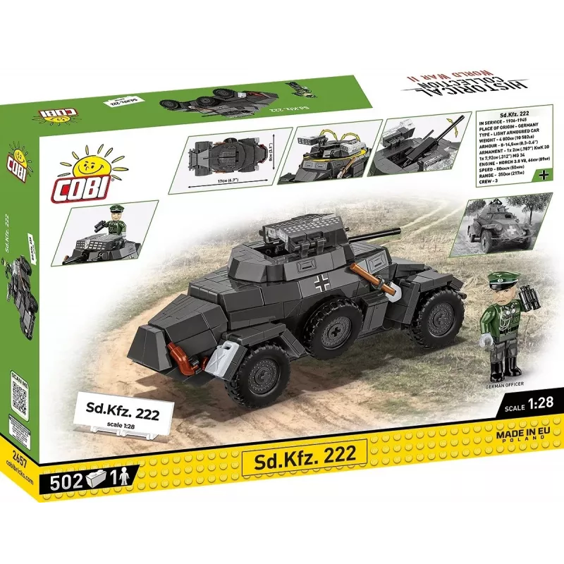 Cobi Blocks Sd.Kfz 222 κιτ μοντελισμού COBI-2657 — 502 τουβλάκια