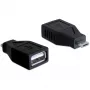 DeLOCK - προσαρμογέας USB - USB Type-A, 4 ακίδων (υποδοχή θηλυκή) - 5 ακίδων Micro-USB Type-B (βύσμα αρσενικό) (65296)