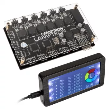 Ελεγκτής ανεμιστήρα και ARGB Lamptron LAMP-RF625B, μαύρο – ασύρματος έλεγχος για ανεμιστήρες PC και RGB LED