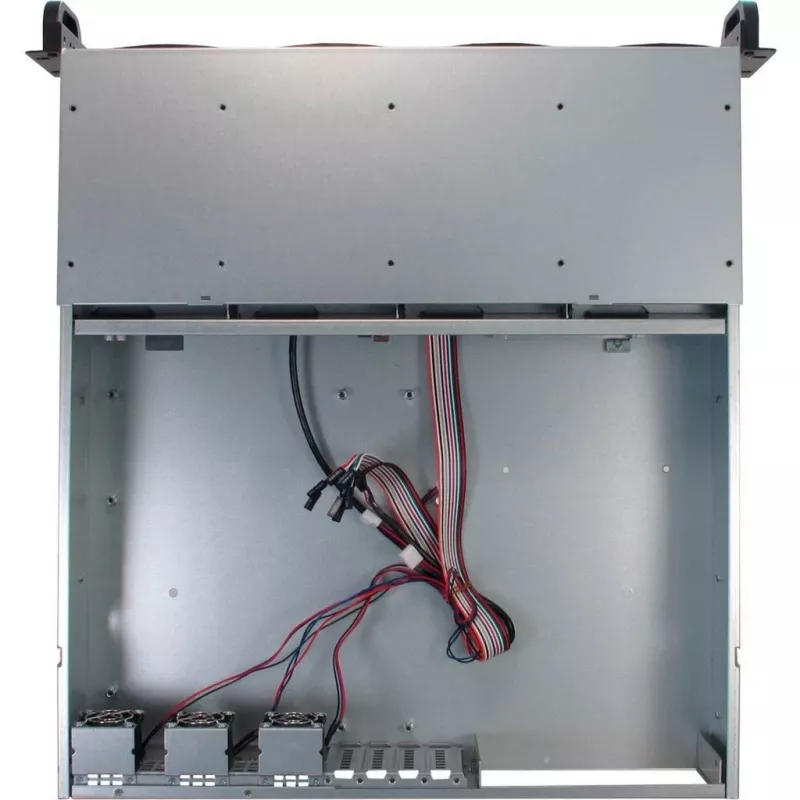 Θήκη Server Inter-Tech 2U 2404L Rack Μαύρο, Γκρι