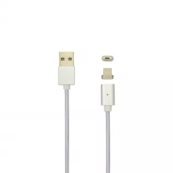 Sbox Μαγνητικό USB->Micro USB αρσενικό/αρσενικό 1m