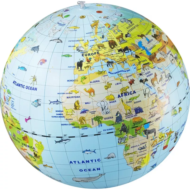 Caly Animal Globe Maxi υδρόγειος 50 cm, πολύχρωμο