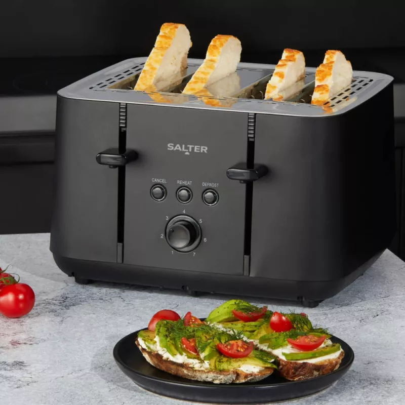 Salter EK5565MBLKFVDE Kuro Τοστιέρα 4 φετών