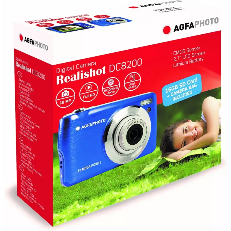 Agfa Photo DC8200 Μπλε + Τσάντα + Κάρτα SD 16 GB