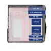 Akyga AK13BK Κουτί PC Micro-Tower, ATX / Micro-ATX / Mini-ITX, 2x USB 3.0, Mesh Πρόσοψη, χωρίς τροφοδοτικό, μαύρο