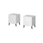 Κομοδίνο cama meble NOVA με 1 συρτάρι 44×40×52 cm, λευκό ματ
