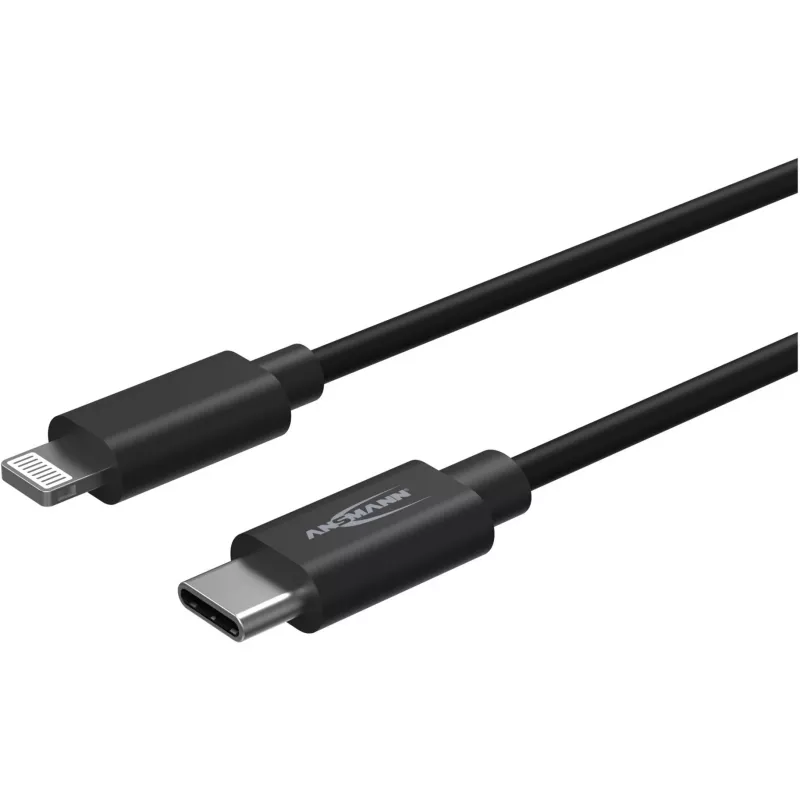 Καλώδιο κινητού Ansmann 1700-0106 μαύρο USB C Lightning 0,12 m