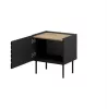 Κομοδίνο Cama ONDA 50x40x54 cm μαύρο MDF/μοριοσανίδα σετ 2 τεμ.