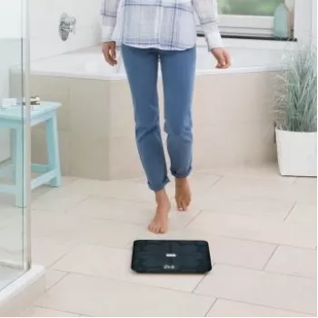 Medisana BS 450 Ζυγαριά ανάλυσης σώματος, έως 180kg, μαύρη, Bluetooth, αισθητήρες ITO (40510)
