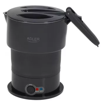 Ηλεκτρικός βραστήρας Adler AD 1377G, χωρητικότητα 0,6 L, 600 W, γκρι, πλαστικό/σιλικόνη/ανοξείδωτο ατσάλι