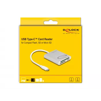 Αναγνώστης καρτών DeLOCK 91005 USB 3.2 Gen 1 Type-C Γκρι CF MMC MicroSD