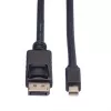 Καλώδιο DisplayPort Roline, DP ST - Mini DP ST, μαύρο, 1,5 m (11.04.5638)