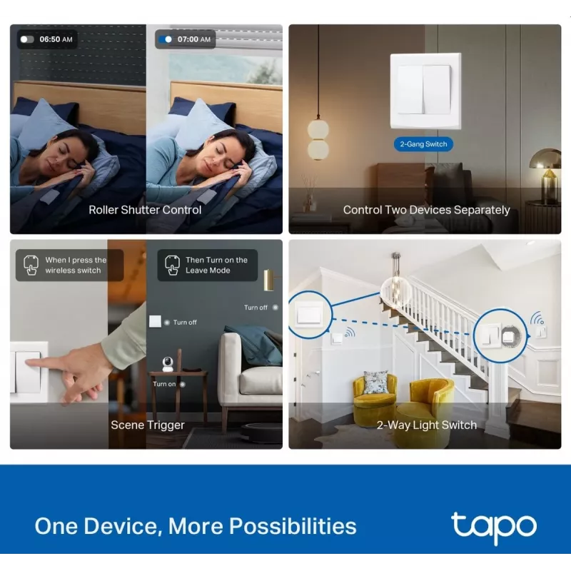 TP-Link Smart Switch Μονάδα, Ρελέ, 7 κανάλια, 2400 MHz, Λευκό, AC, 150 W