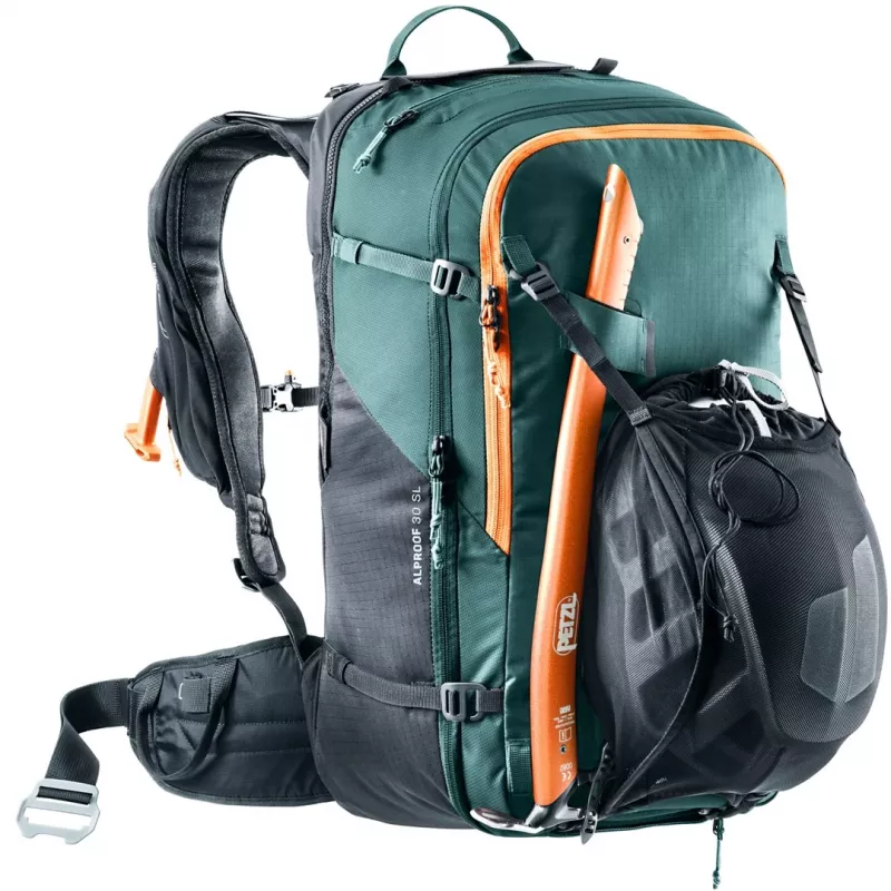 Deuter Alproof 30 SL Σακίδιο χιονοστιβάδας - Μαύρο/Πράσινο Denim