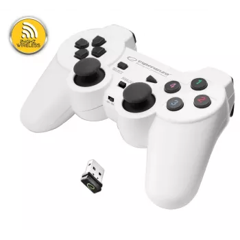 Esperanza EGG108W Χειριστήριο gaming μαύρο, λευκό RF gamepad αναλογικό / ψηφιακό PC, Playstation 3