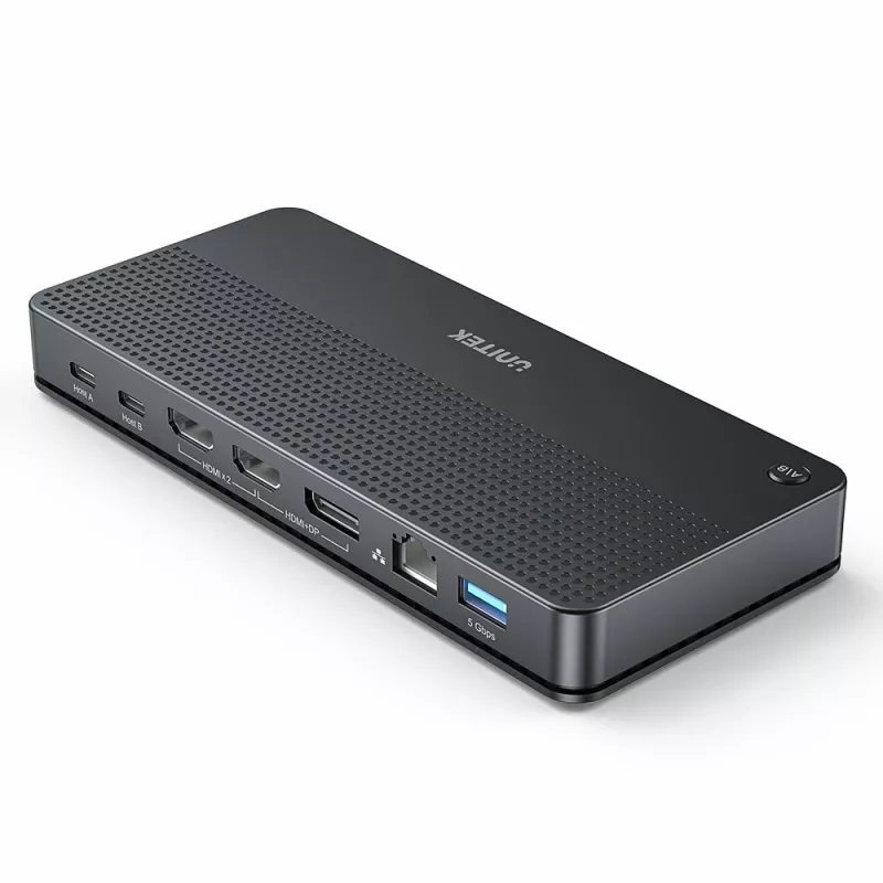 Docking station UNITEK D1103A01 USB4 Ενσύρματο μαύρο 100W Power Delivery