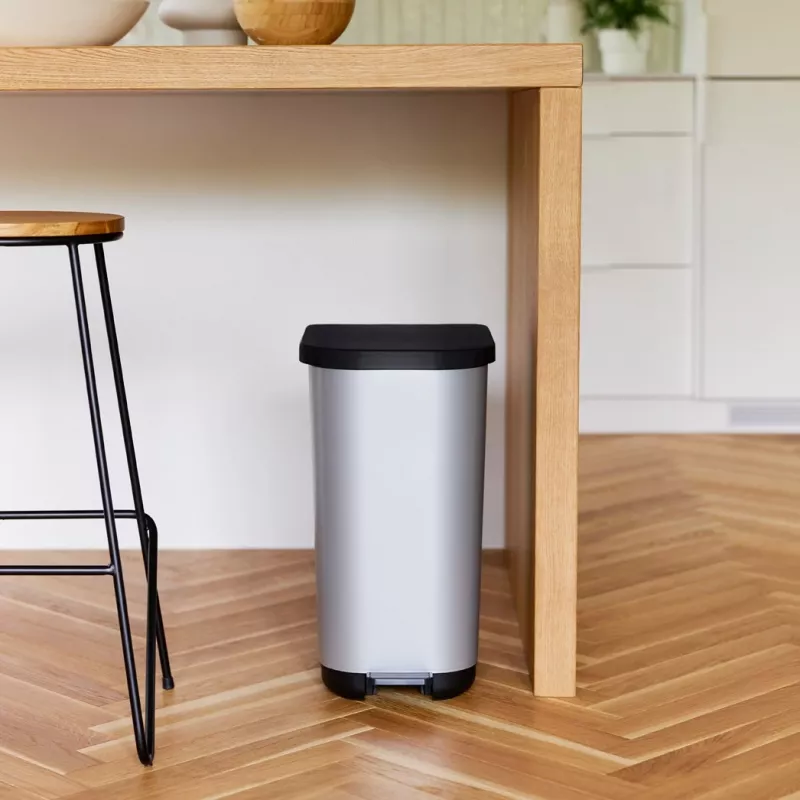 ROTHO Ribo Graphite - Κάδος με πεντάλ – 35 l