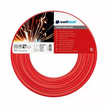 Λάστιχο ασετυλίνης Cellfast 9×3 mm, 50 m — Λάστιχο συγκόλλησης αερίων