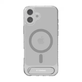 Θήκη Torras Pstand Series για iPhone 16 Plus — διαφανής προστατευτική θήκη με ενσωματωμένο kickstand