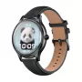 Smartwatch Colmi L28 με Μαύρο Σιλικόνης και Μαύρο Δερμάτινο Λουράκι