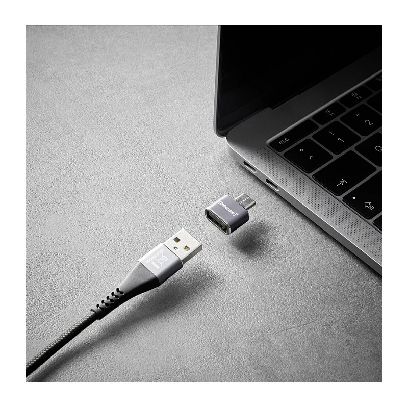 Intenso 3-pack USB-Adapter USB-A -> USB-C C480C Αλουμίνιο
