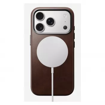 Θήκη smartphone Nomad Traditional Leather Case για iPhone 17 Pro, δέρμα-μικροΐνα, κατάλληλη για 6,3 ίντσες (16 cm), καφέ