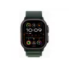 APPLE Watch Ultra 2 GPS + Cellular 49mm Θήκη Black Titanium με Dark Green Alpine Loop - Large