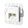 Metz Connect 130C381102-I E-DAT C6A Πρίζα σύνδεσης χωνευτή 2 θυρών, Λευκό