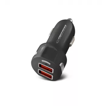 Esperanza EZ110 (EZC110K) φορτιστής αυτοκινήτου, 36 W, 2x USB-A των 18 W, μαύρο