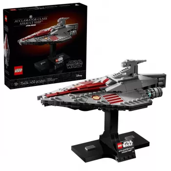LEGO Star Wars Σετ Πλοίου Επίθεσης Κλάσης Acclamator 75404 — Σετ κατασκευής, 450 τεμ., μοντέλο έκθεσης 130×150×230 mm